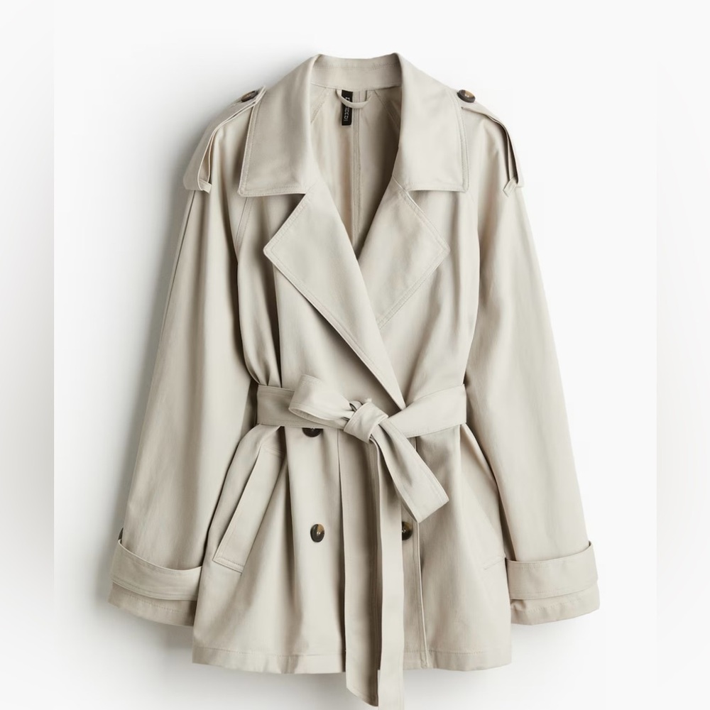 H&M Short Trench Coat size S